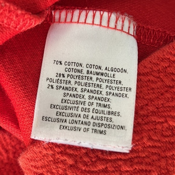 Anthropologie Postmark Astor Red Orange Stretchy Textured V-Neck Top - M - Picture 12 of 14